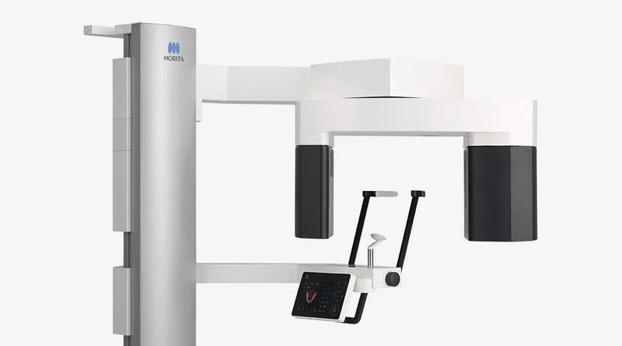 Premium generic J. Morita CBCT scanner photographed in a clean clinical environment